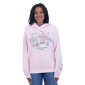 Hello Kitty Ladies Character Hoodie Size Medium ￼Friends Go Camping NEW